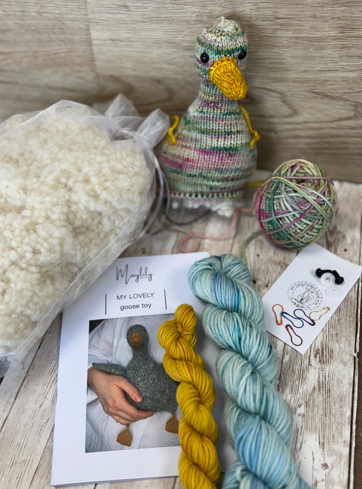Hand Dyed Lovely Goose knitting kit