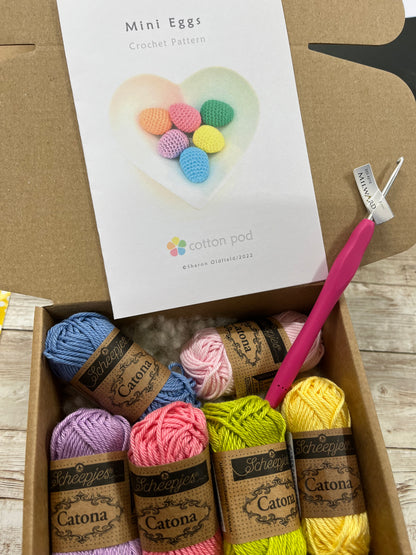 Little Crochet Eggs Kit with Cottonpod pattern