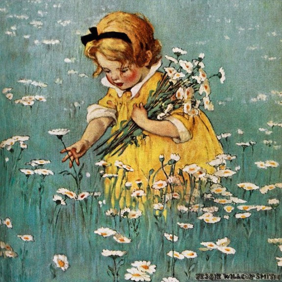 Greetings Card “Picking Flowers” by Jessie Wilcox Smith