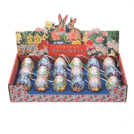New Vintage Hanging Easter Egg Tin