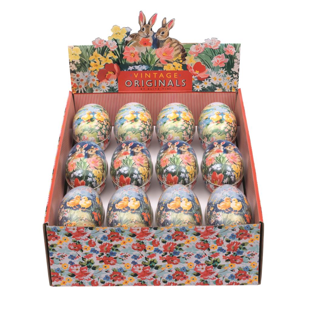 Vintage Spring Medium Easter Egg Tins