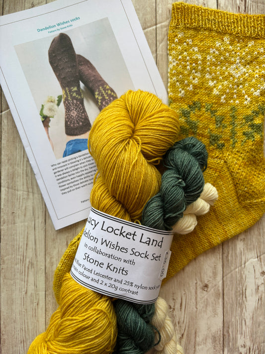 Dandelion Wishes Sock Kit - midnight blue version 2