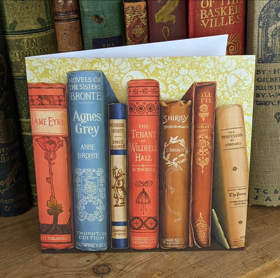 Fabulous Bookshelf Art greetings card by Roo Waterhouse