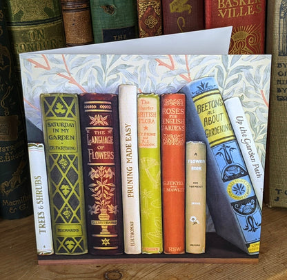 Fabulous Bookshelf Art greetings card by Roo Waterhouse