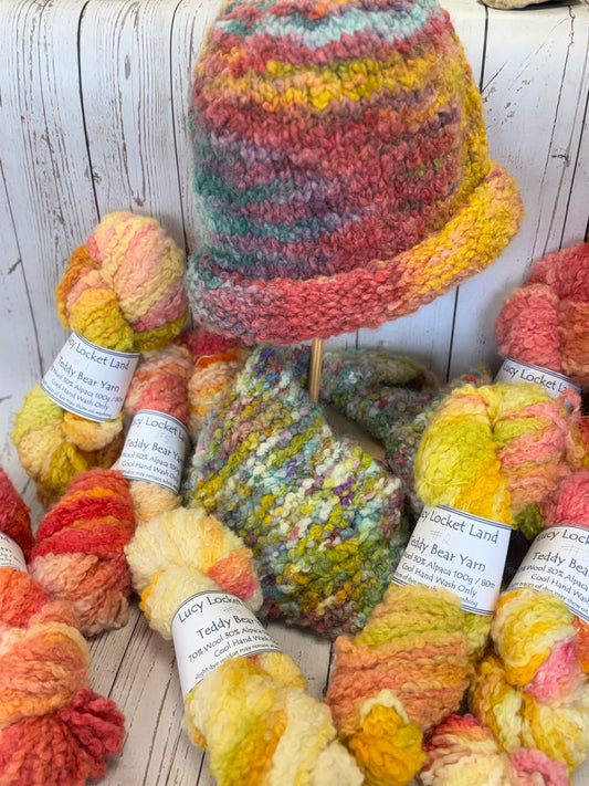 Hand Dyed Teddy Bear Chunky Yarn