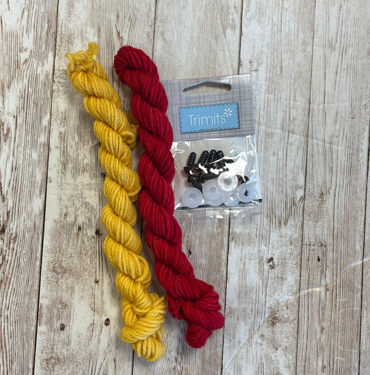 Chicken Extras - 2 x 10g DK + 4 pairs of eyes