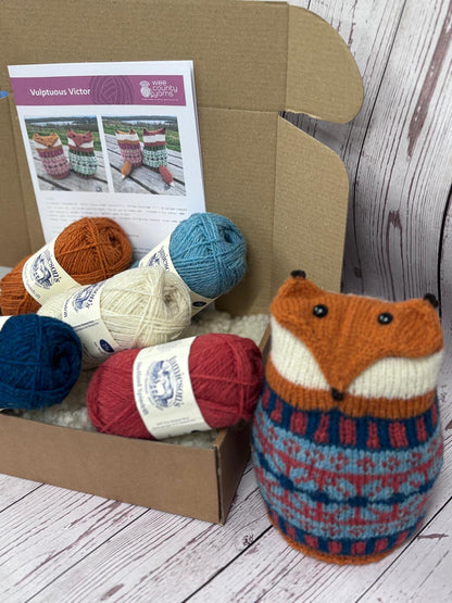 New “Vulptuous Victor” Fox knitting kit