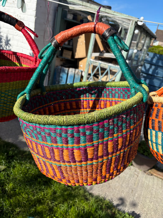 “Ginormous” Large Bolga Baskets 15-16”