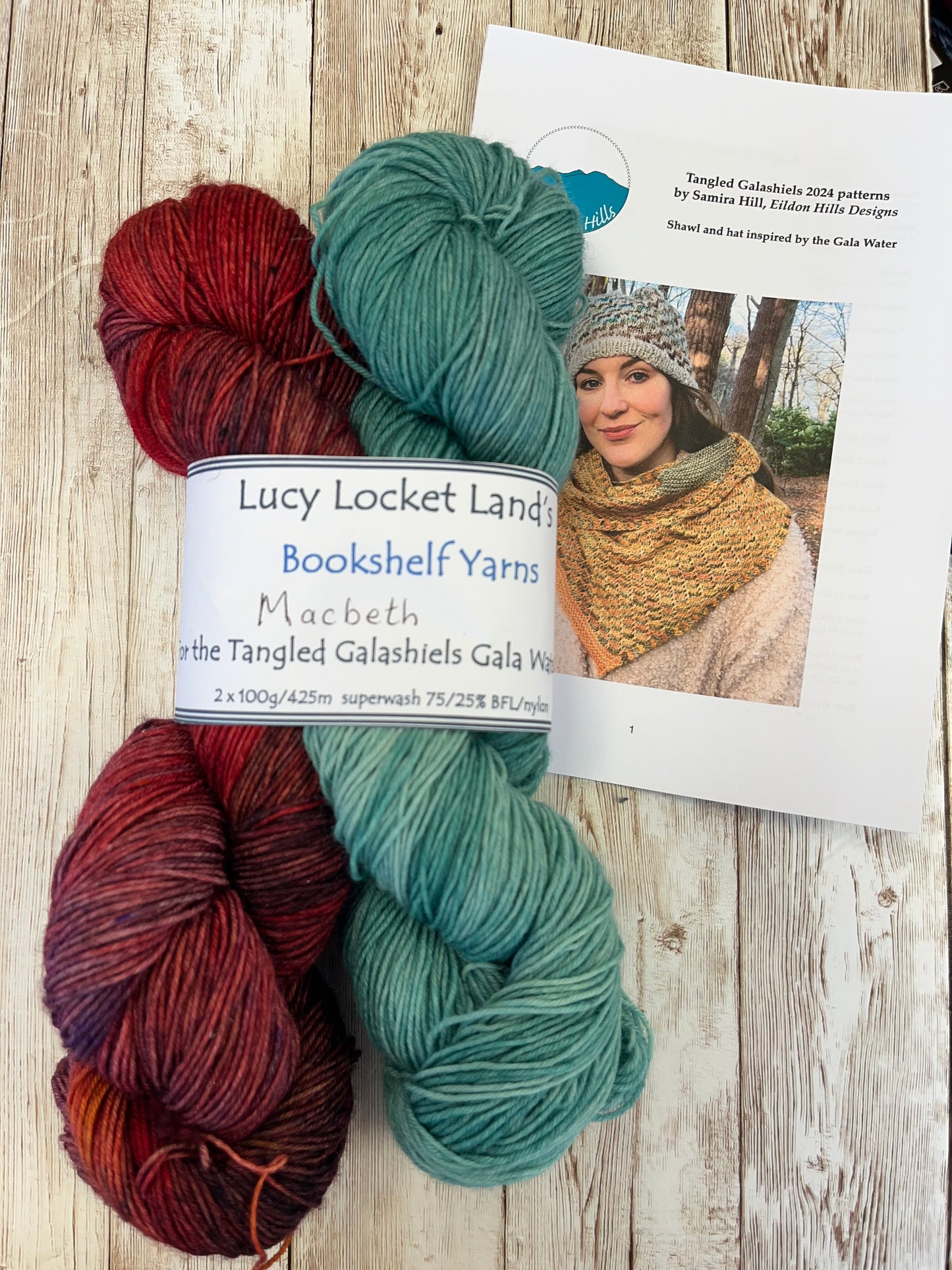 Bookshelf Yarn Sets for the Tangled Galashiels 2024 Shawl Lucy Locket