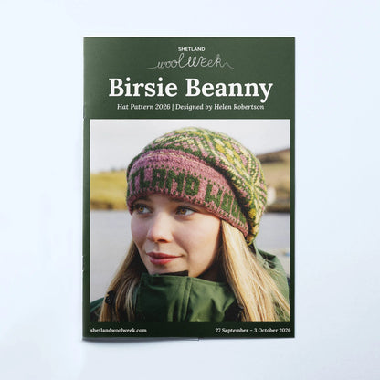 Shetland Wool Week Birsie Beanny A4 pattern booklet