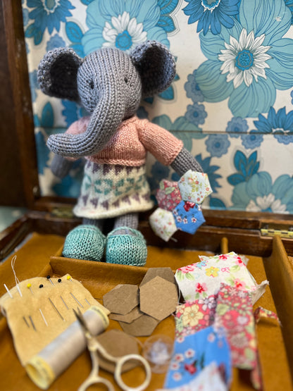 Locket's Year of Little Cotton Rabbits - Queenie the Quilting Elephant