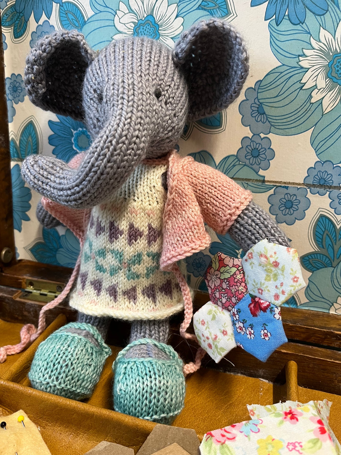 Locket's Year of Little Cotton Rabbits - Queenie the Quilting Elephant