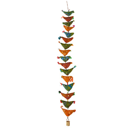 Multi coloured bird garland