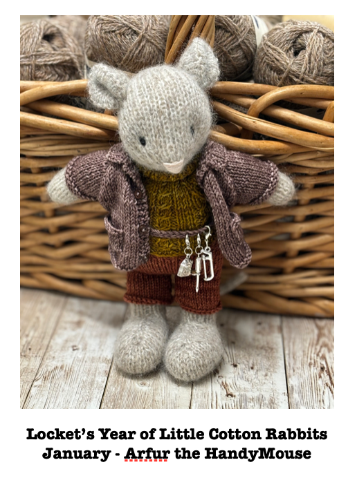Locket's Year of Little Cotton Rabbits - January - Arfur the Handymouse
