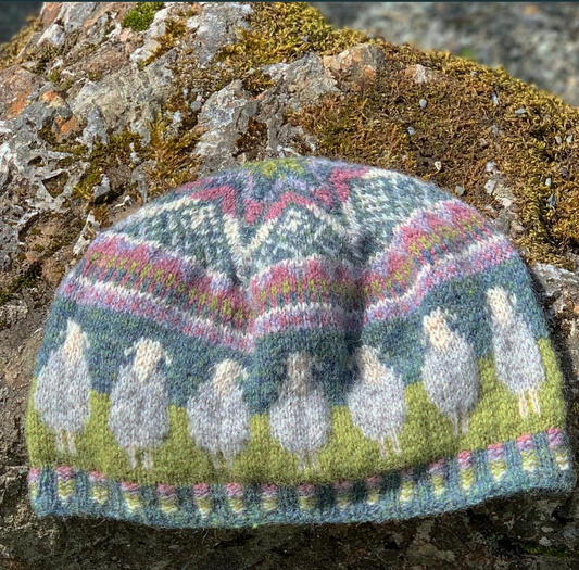 Lakeland Sheep Beanie Kit with pattern by Monica Russel