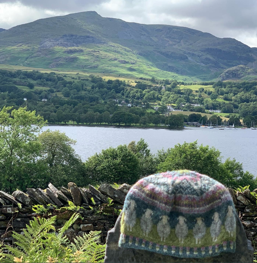 Lakeland Sheep Beanie Kit with pattern by Monica Russel