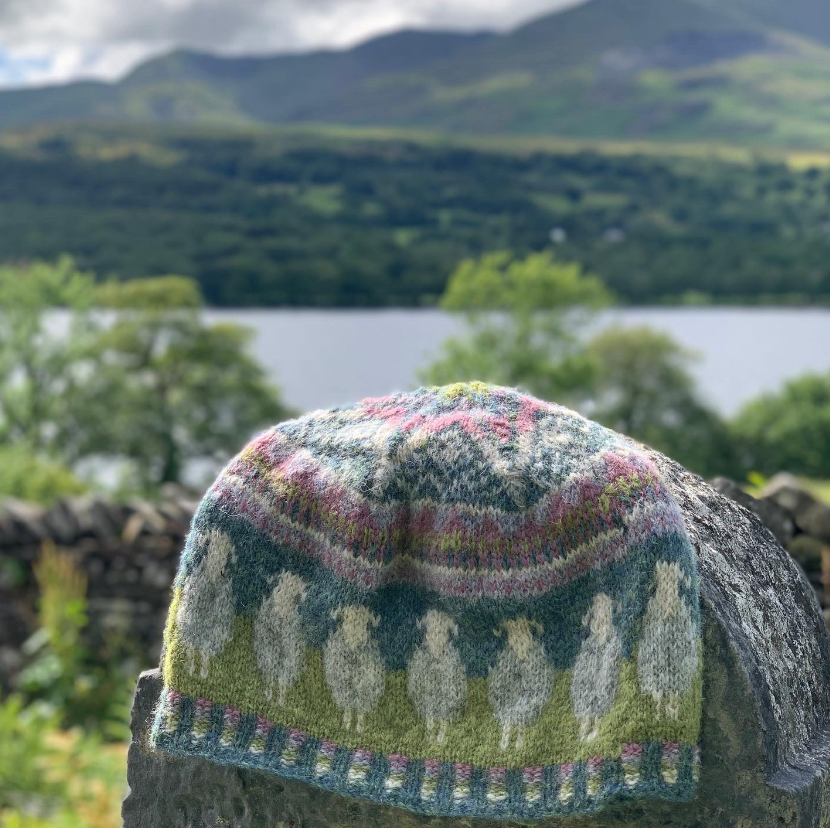 Lakeland Sheep Beanie Kit with pattern by Monica Russel