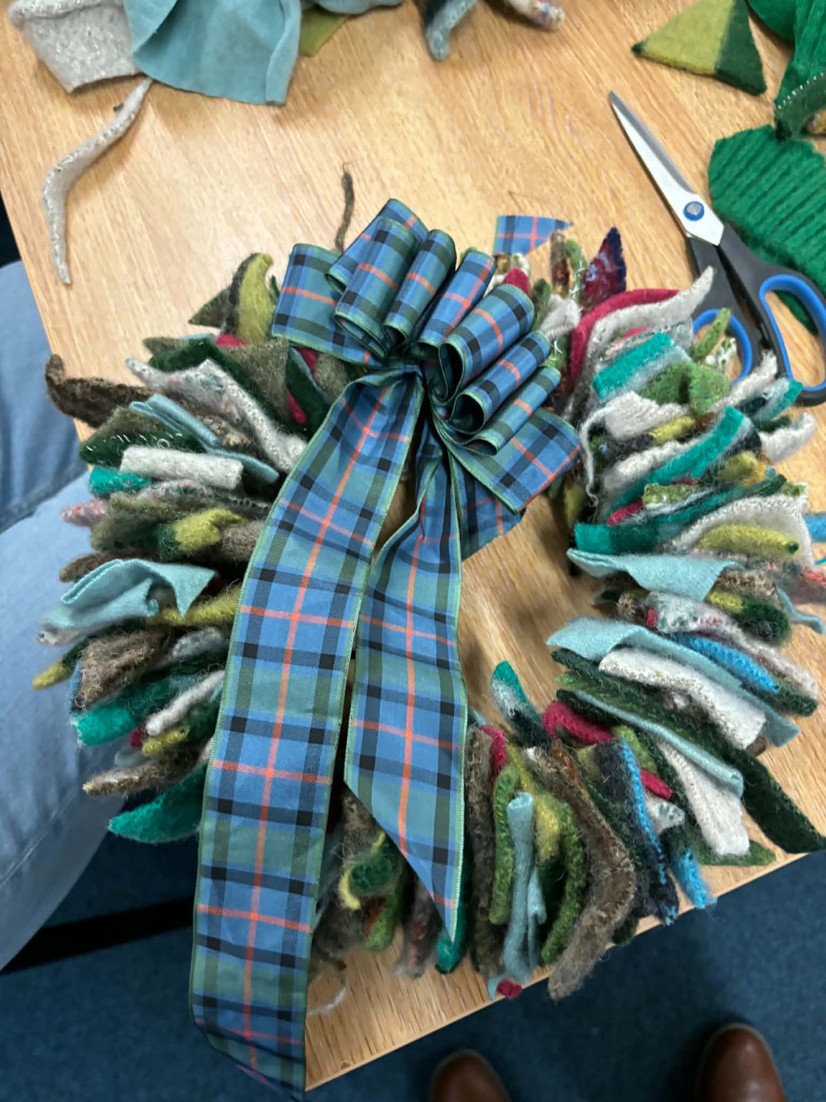A Happy Accident! Saturday 21st November 10.30-1.30 Christmas Wreath Workshop with Mandy Moore from Shetland