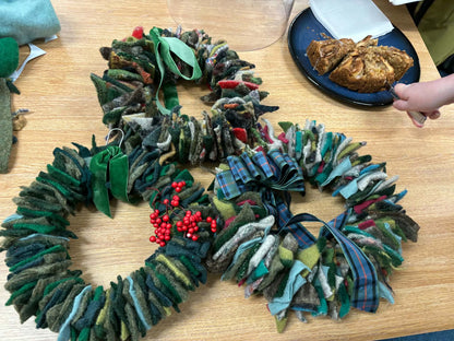 A Happy Accident! Saturday 21st November 10.30-1.30 Christmas Wreath Workshop with Mandy Moore from Shetland