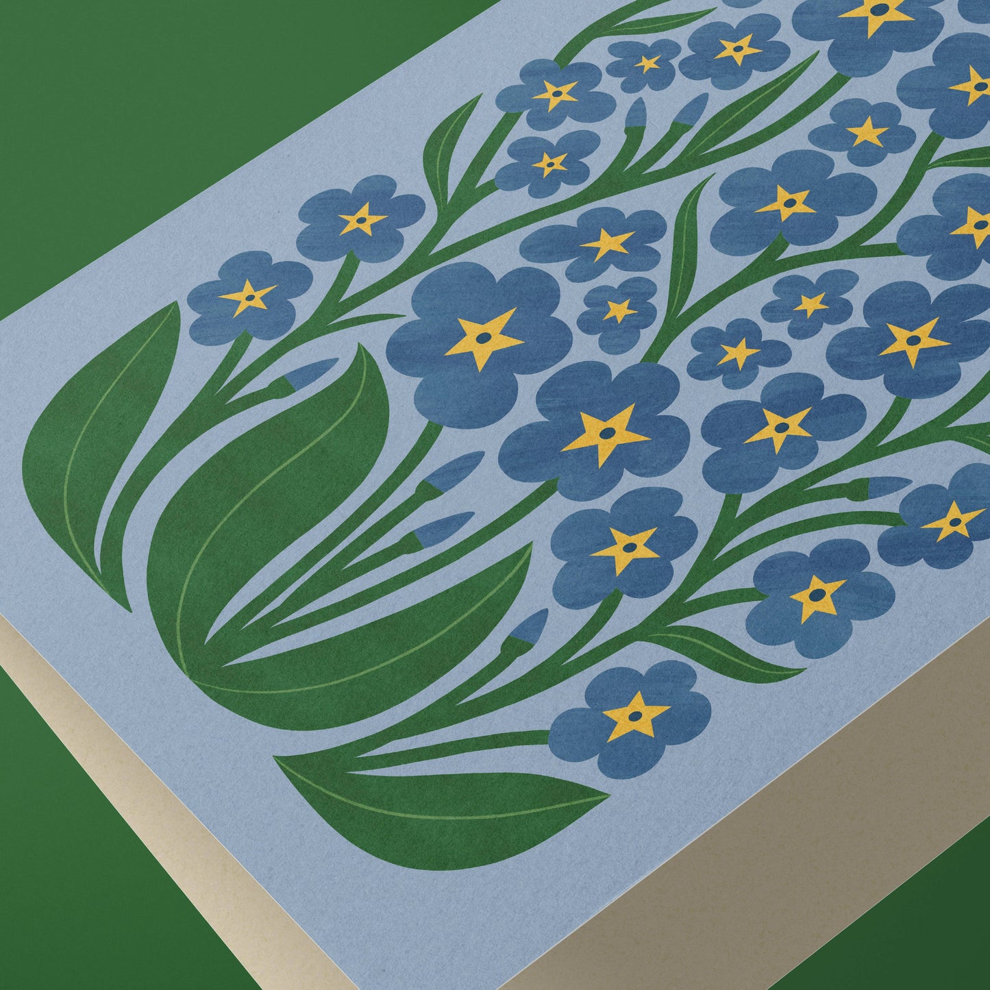 Forget Me Not | Modern-Retro Floral Reusable Greeting Card