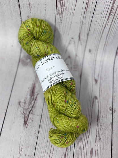 Locket's Hand Dyed 4ply Merino with multi coloured neps