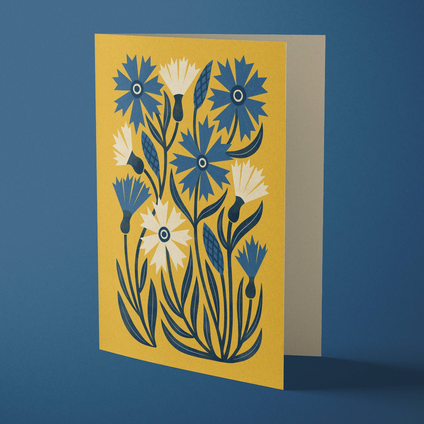Cornflower | Modern-Retro Floral Reusable Greeting Card